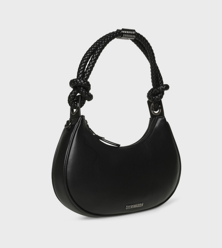 BCARNIE Braided Handle Zip Shoulder Bag