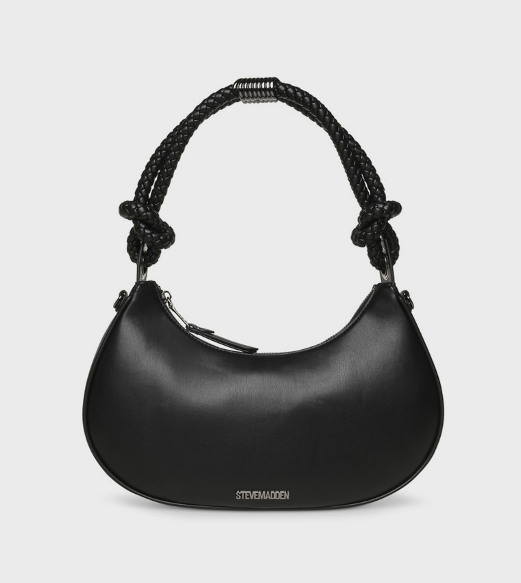 BCARNIE Braided Handle Zip Shoulder Bag