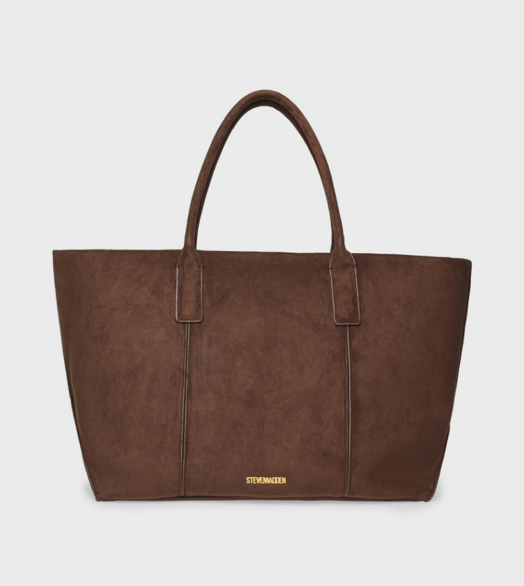 BLEXA Solid Snap Button Tote Bag