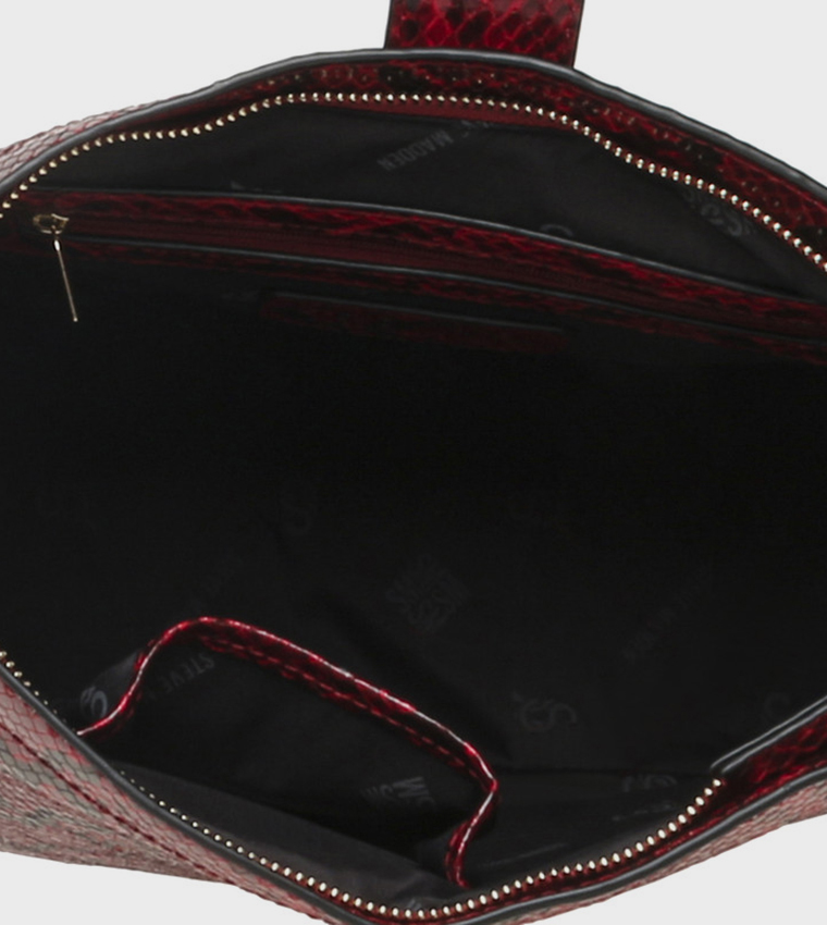 BTRACE-E Snakeskin Buckle Closure Shoulder Bag