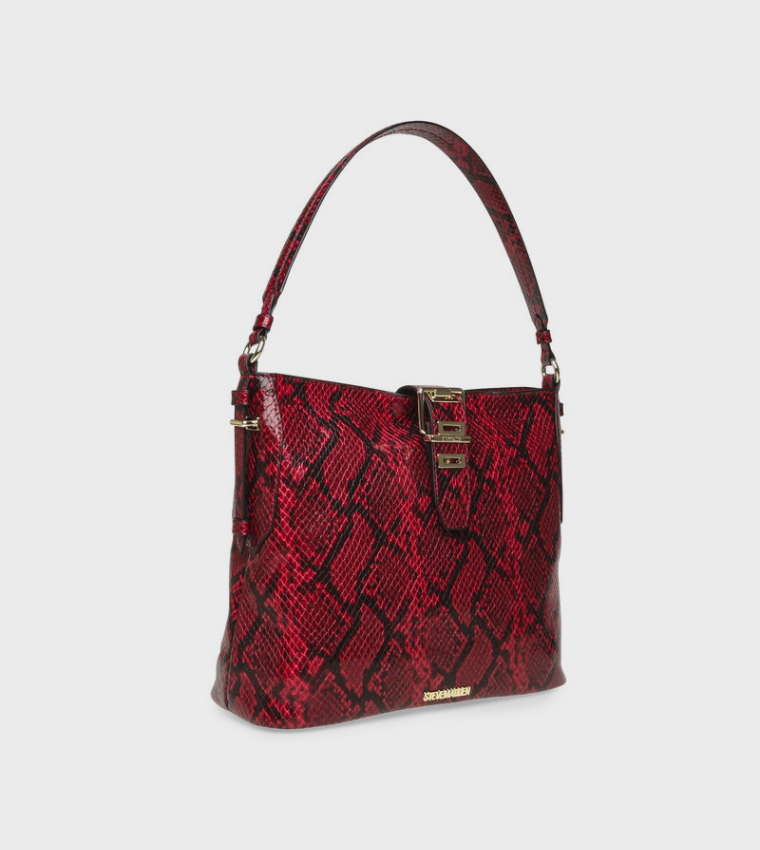 BTRACE-E Snakeskin Buckle Closure Shoulder Bag