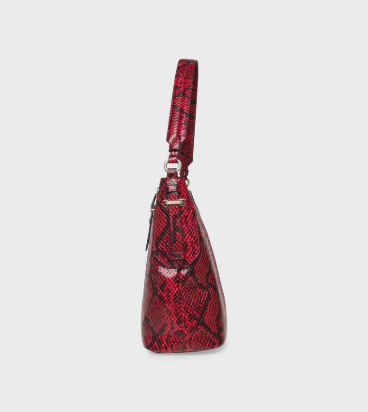 BTRACE-E Snakeskin Buckle Closure Shoulder Bag