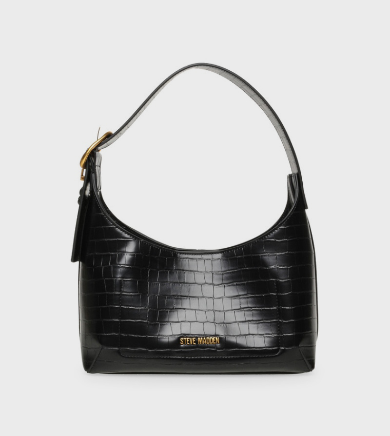 BMAYYS Textured Snap Button Hobo Bag