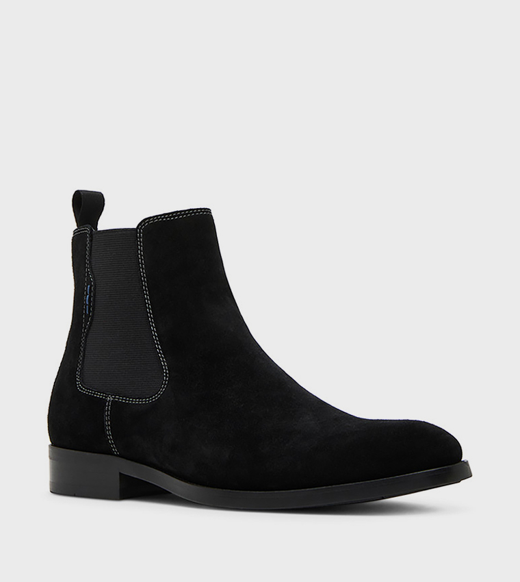 BROMPTONN Contrast Stitch Detail Slip-On Chelsea Boots