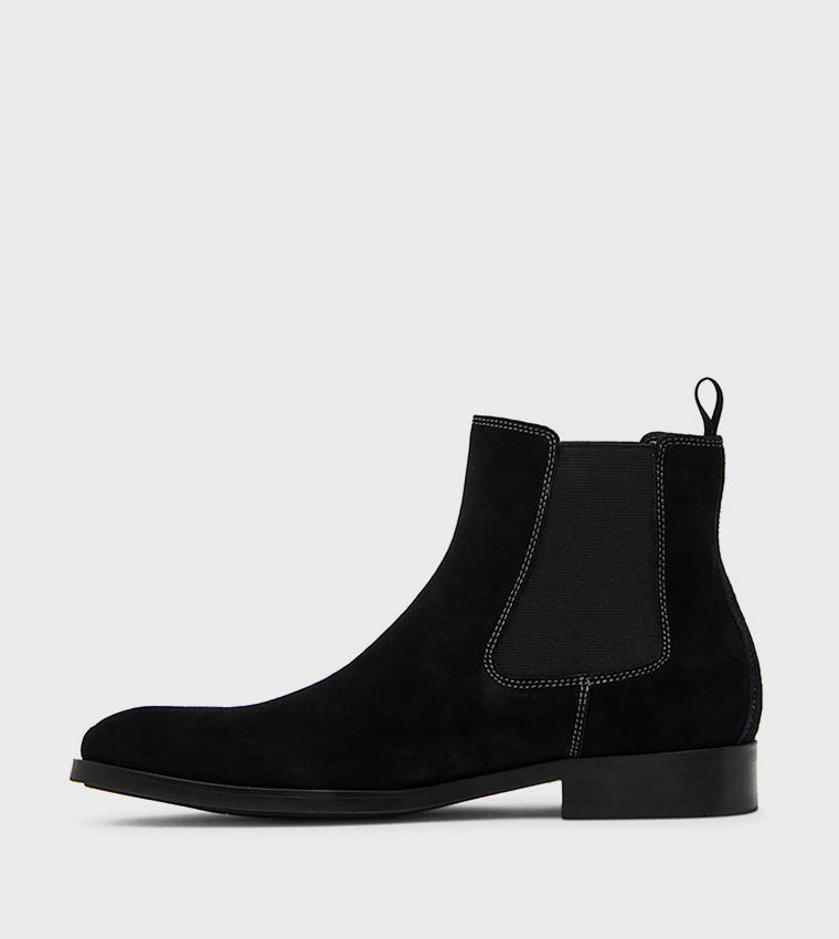 BROMPTONN Contrast Stitch Detail Slip-On Chelsea Boots
