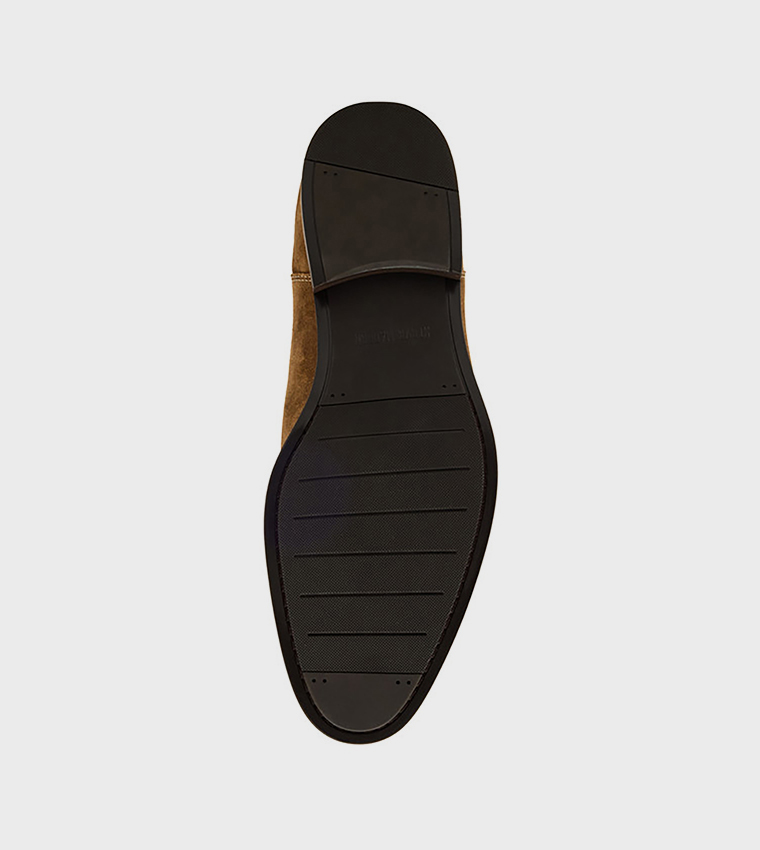 BROMPTONN Suede Elasticated Panel Slip-On Chelsea Boots