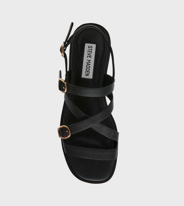 ستيف مادن  الصنادل المسطحة - أسود Flat Sandals