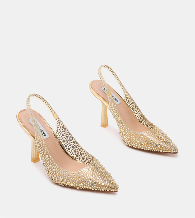 JEWELER Embellished Slingback Pumps