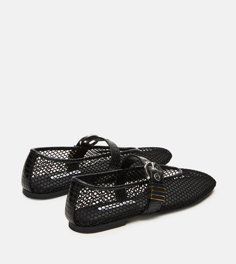 LUCIA Mesh Round Toe Mary Jane Shoes