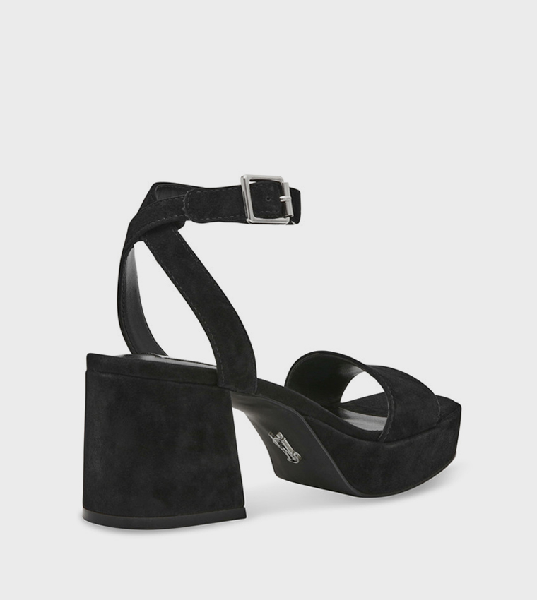 MERCERR Ankle Strap Block Heel Sandals