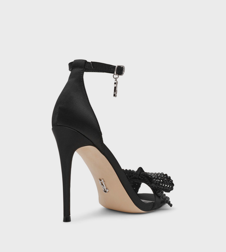 NEWLYWED Embellished Ankle Strap Heel Sandals