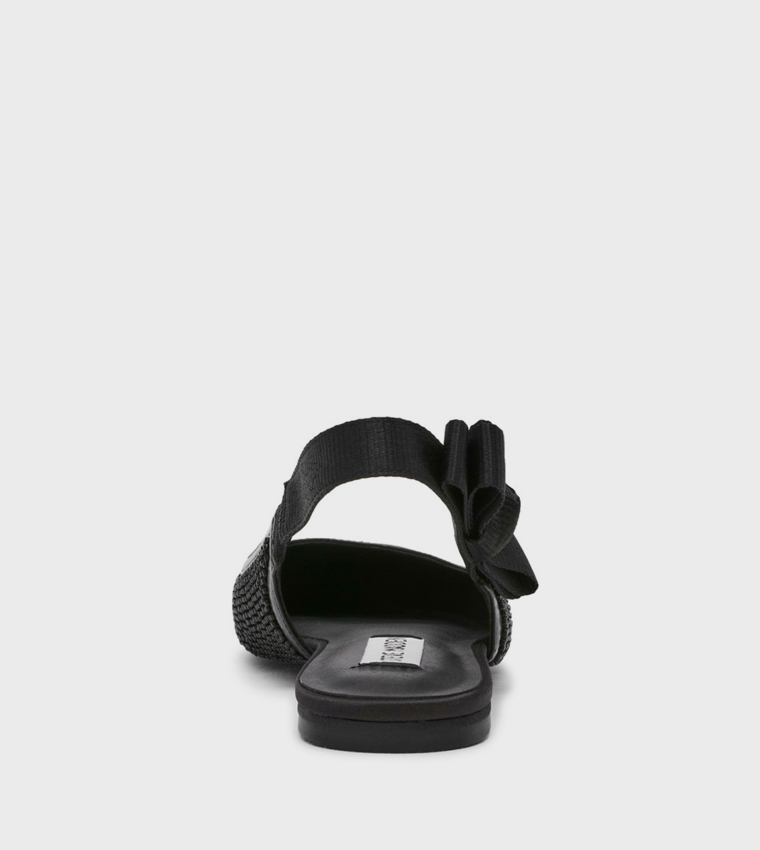 ستيف مادن  الصنادل المسطحة - أسود Flat Sandals