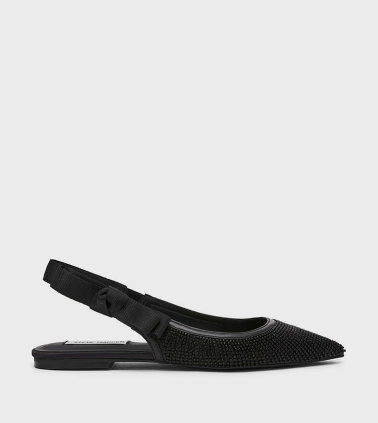 ستيف مادن  الصنادل المسطحة - أسود Flat Sandals