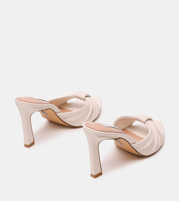 SALAH Knot Detail Slip-On Heel Sandals