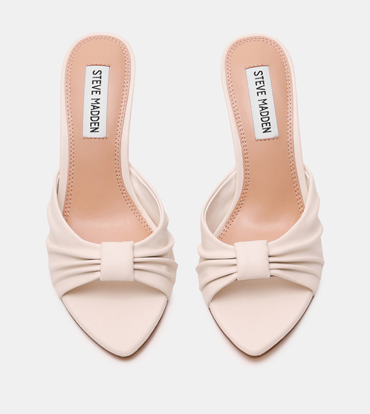 SALAH Knot Detail Slip-On Heel Sandals
