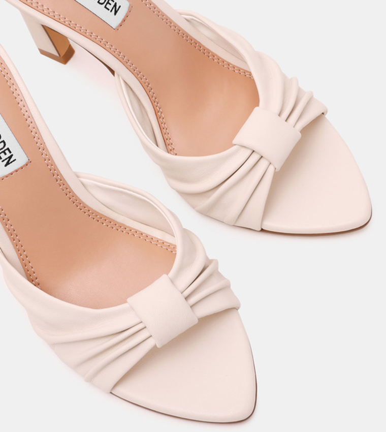 SALAH Knot Detail Slip-On Heel Sandals
