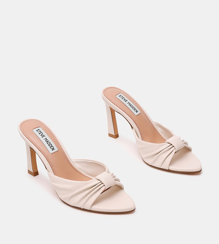 SALAH Knot Detail Slip-On Heel Sandals