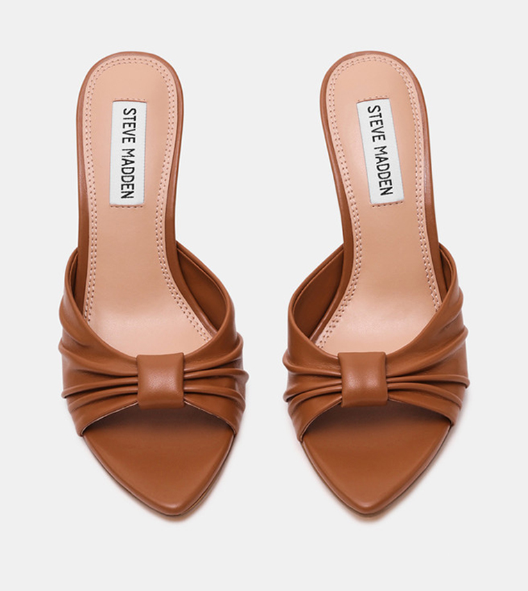 SALAH Knot Detail Slip-On Heel Sandals