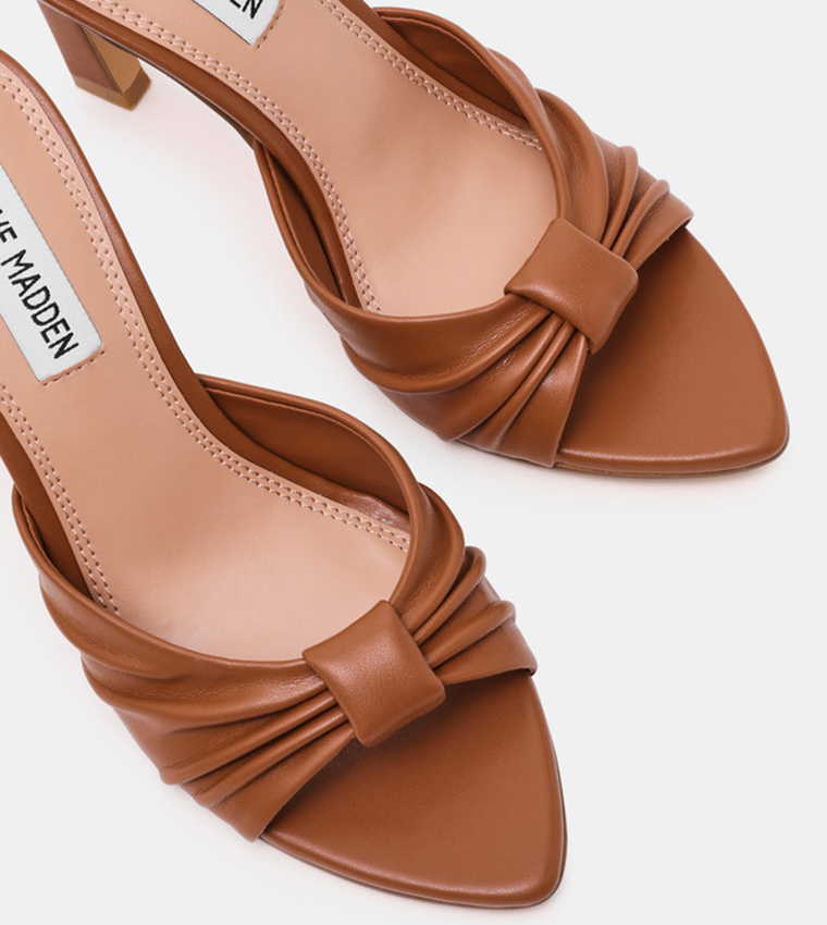 SALAH Knot Detail Slip-On Heel Sandals