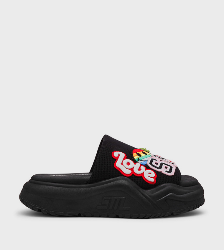 SPANKY-P Embroidered Wedge Sandals