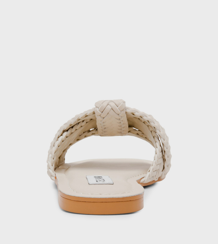 Steve Madden  Flat Sandals - Beige Flat Sandals