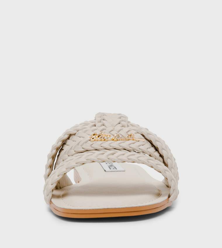 Steve Madden  Flat Sandals - Beige Flat Sandals