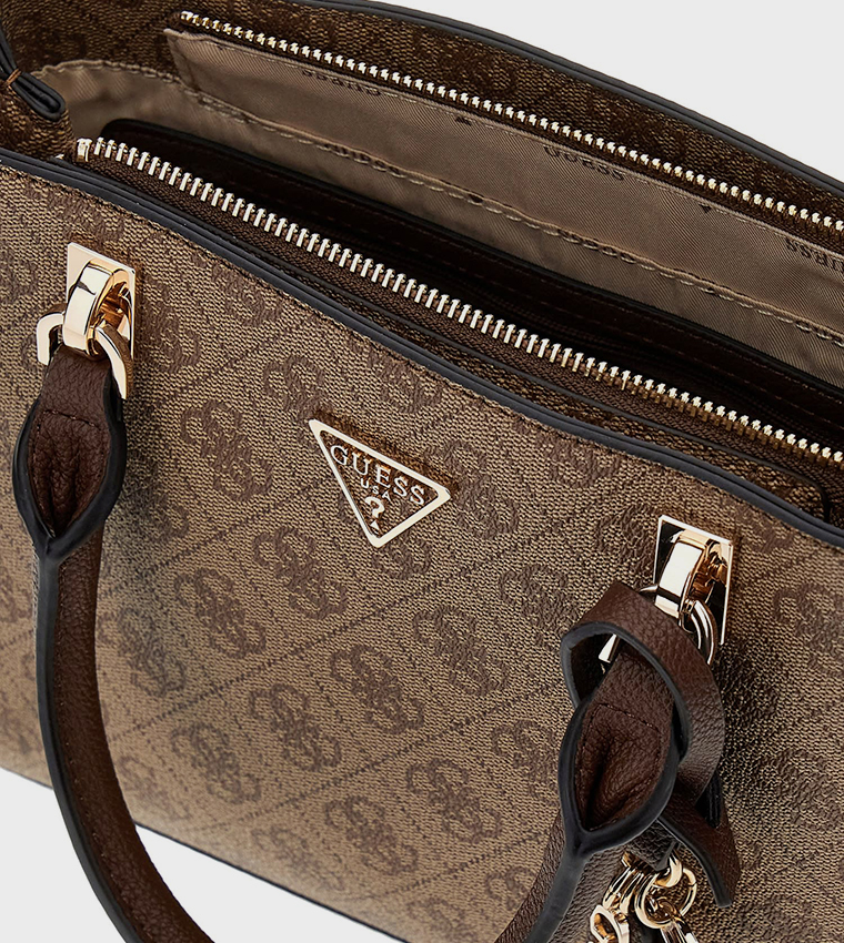 NOELLE II Logo Patterned Satchel Bag