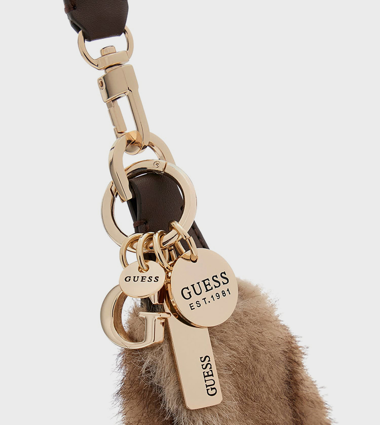 MAVIS Printed Furry Hobo Bag