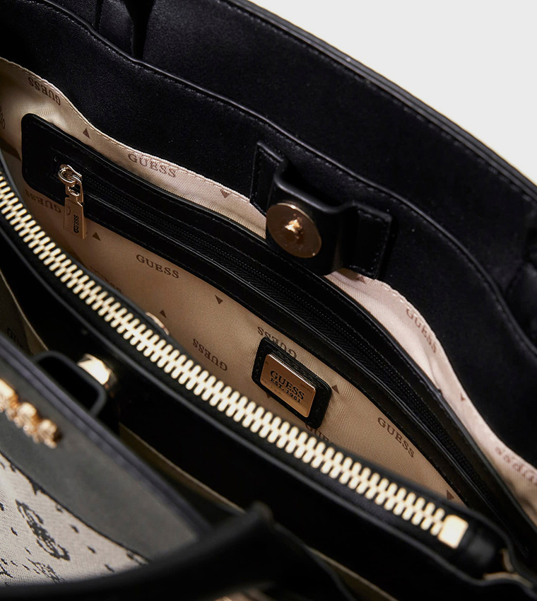 MELINDA Logo Patterned Satchel Bag