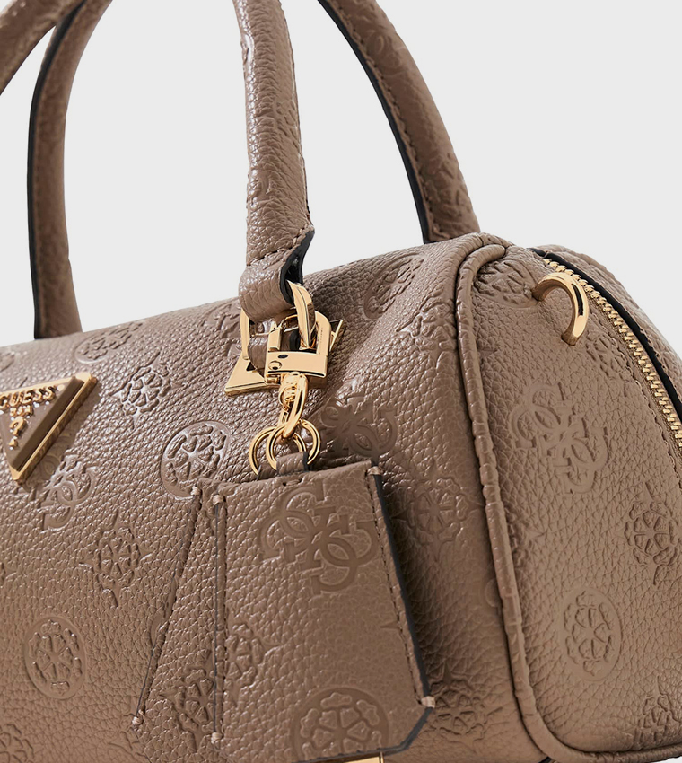 CRESIDIA II Logo Debossed Barrel Bag