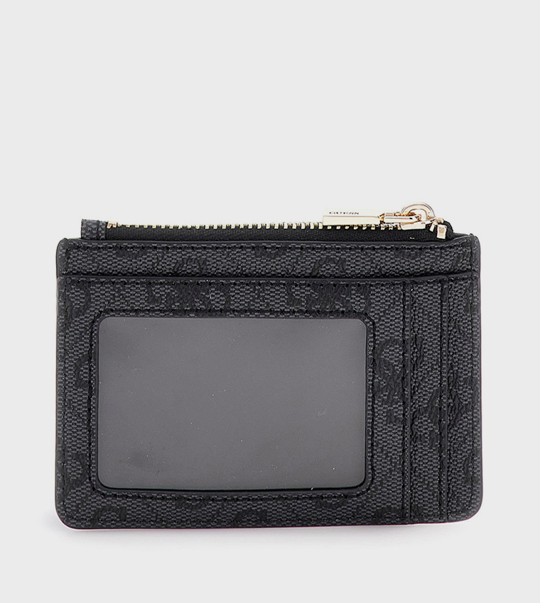 LAUREL II Logo Patterned Zippered Card Case