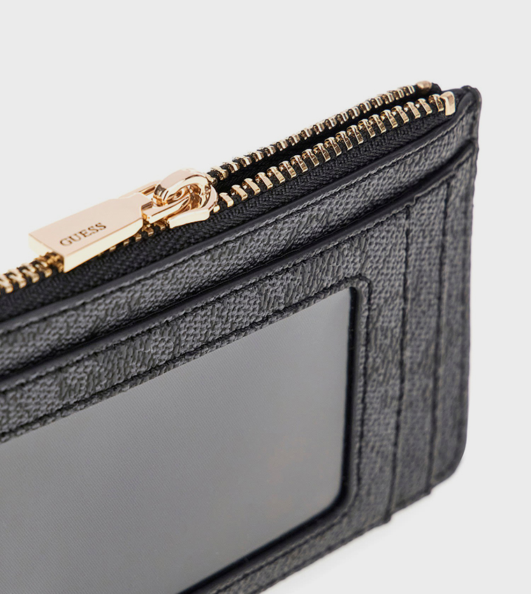 LAUREL II Logo Patterned Zippered Card Case