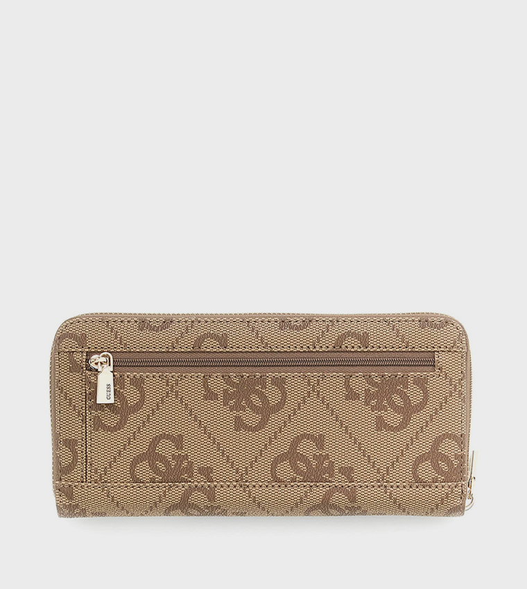 محفظة لوريل طويلة بنقشة شعار 