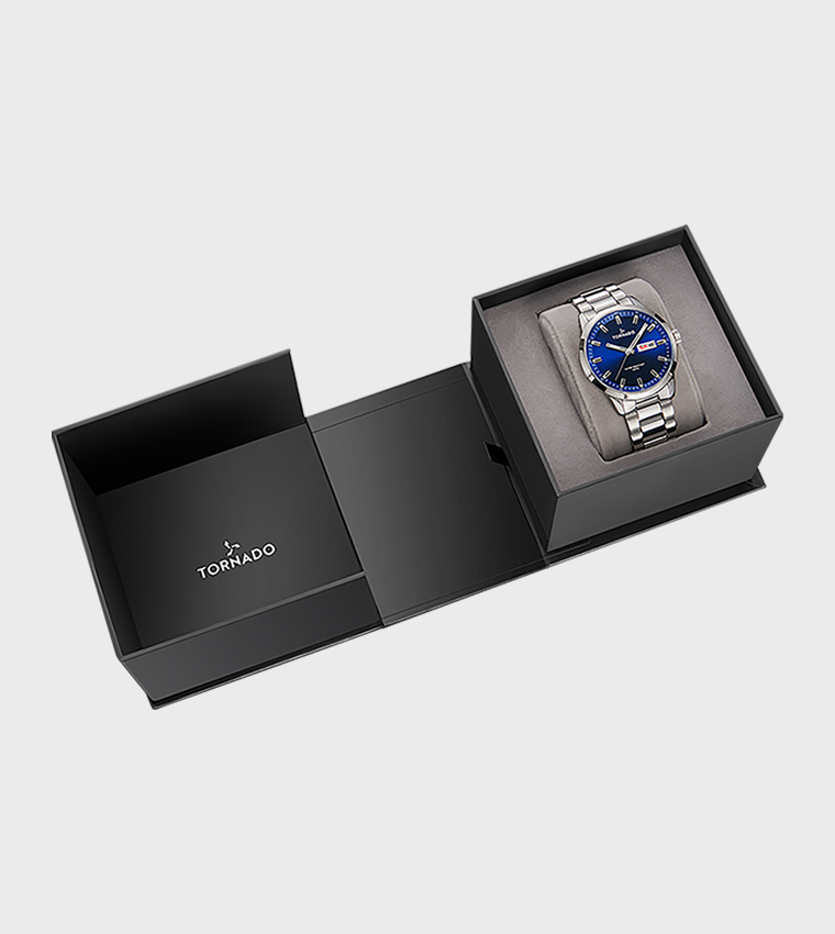Round Navy Dial Analog Watch