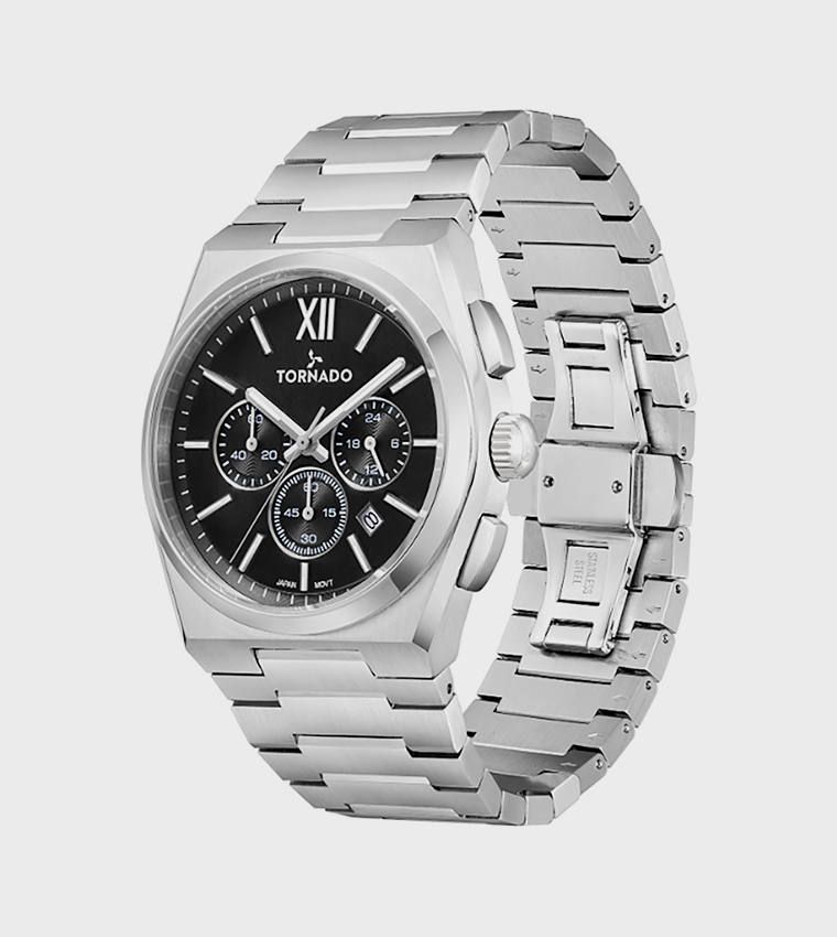 Aurora Nova Black Dial Chronograph Watch