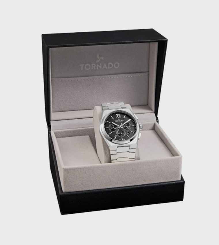 Aurora Nova Black Dial Chronograph Watch