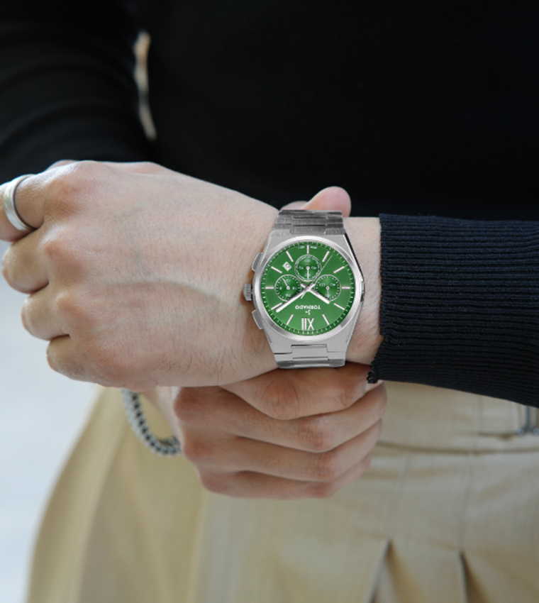 Aurora Nova Green Dial Chronograph Watch