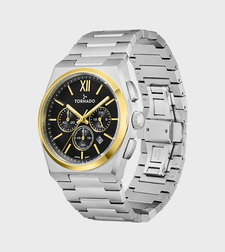 Aurora Nova Black Dial Chronograph Watch