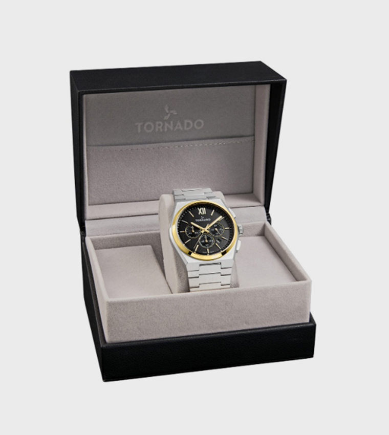 Aurora Nova Black Dial Chronograph Watch