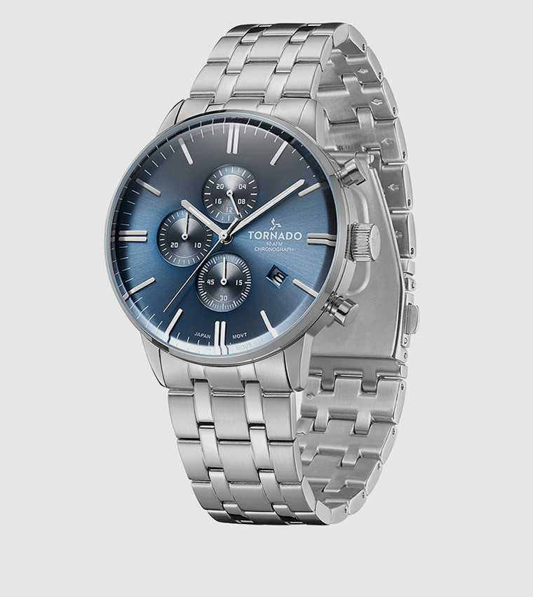 Blue Dial Chronograph Analog Watch