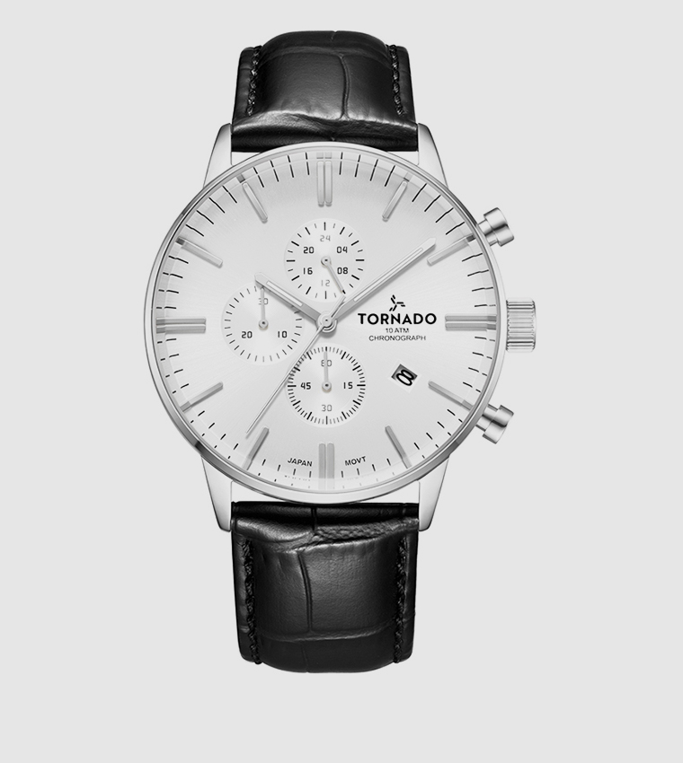 Chronograph White Dial Analog Watch