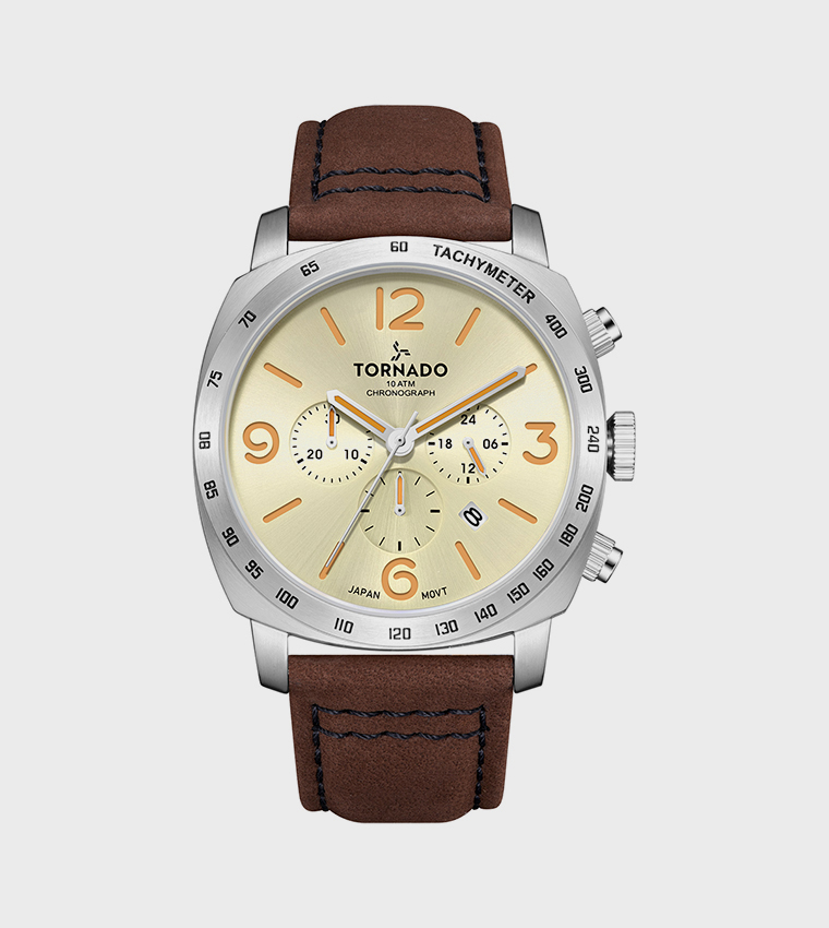 Buy Tornado Lumina Chronosphere Leather Strap Analog Watch In