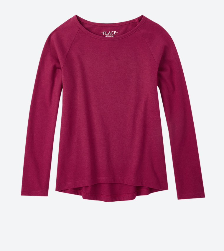 Long Sleeves Solid T-Shirt