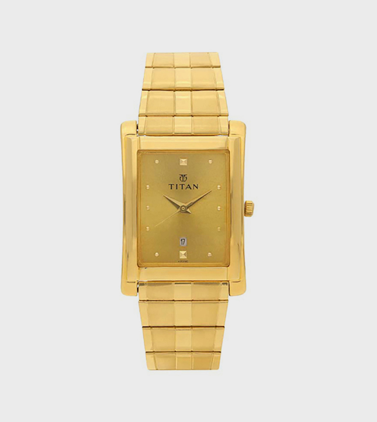 Gold Dial Analog Watch