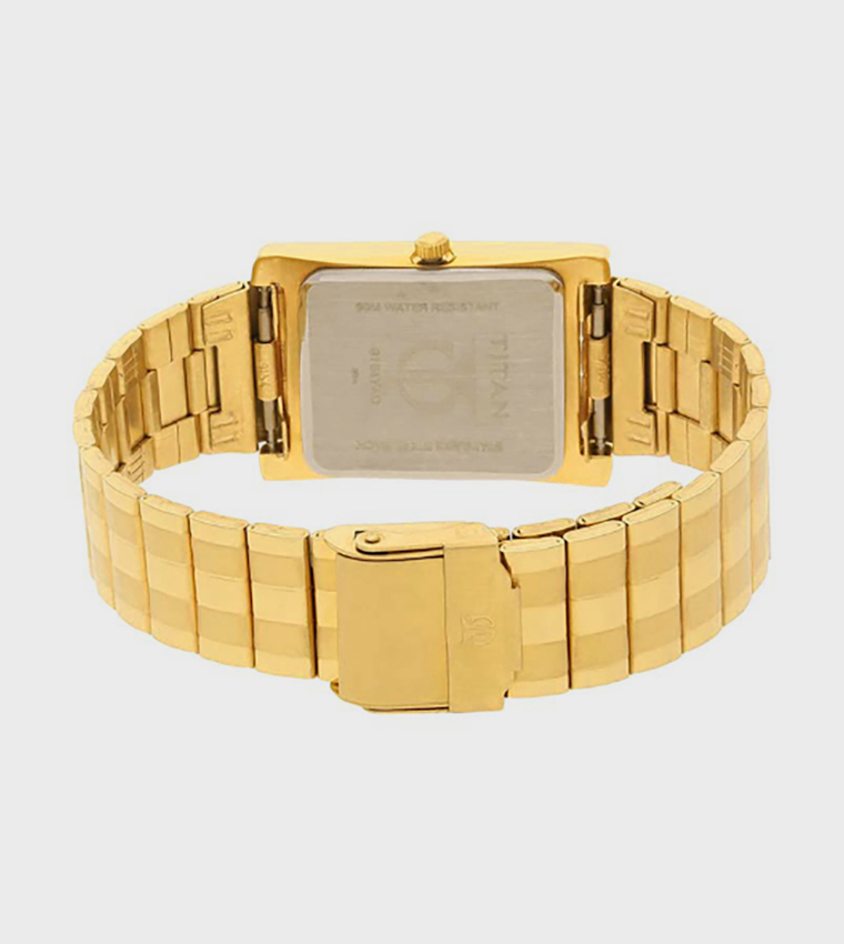 Gold Dial Analog Watch
