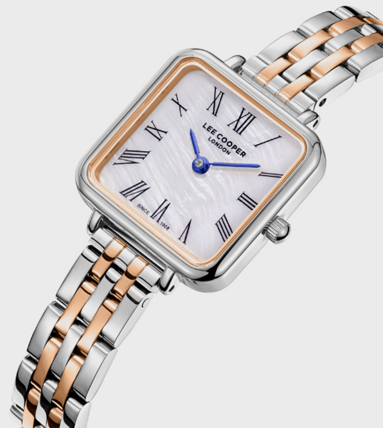 MOP Dial Metal Strap Analog Watch
