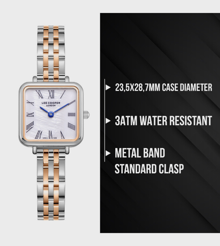 MOP Dial Metal Strap Analog Watch