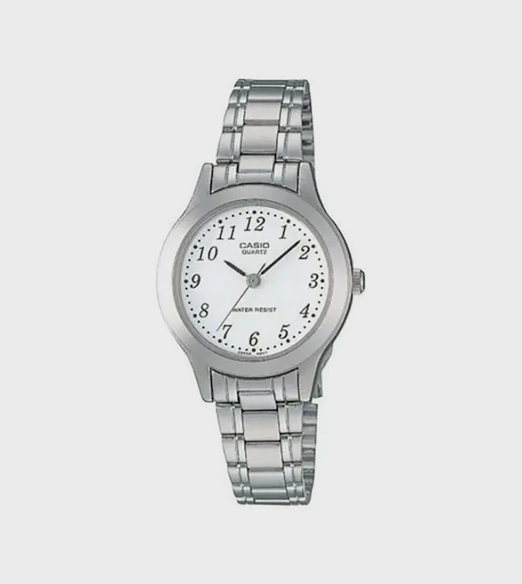White Dial Stainless Steel Strap Analog Watch
