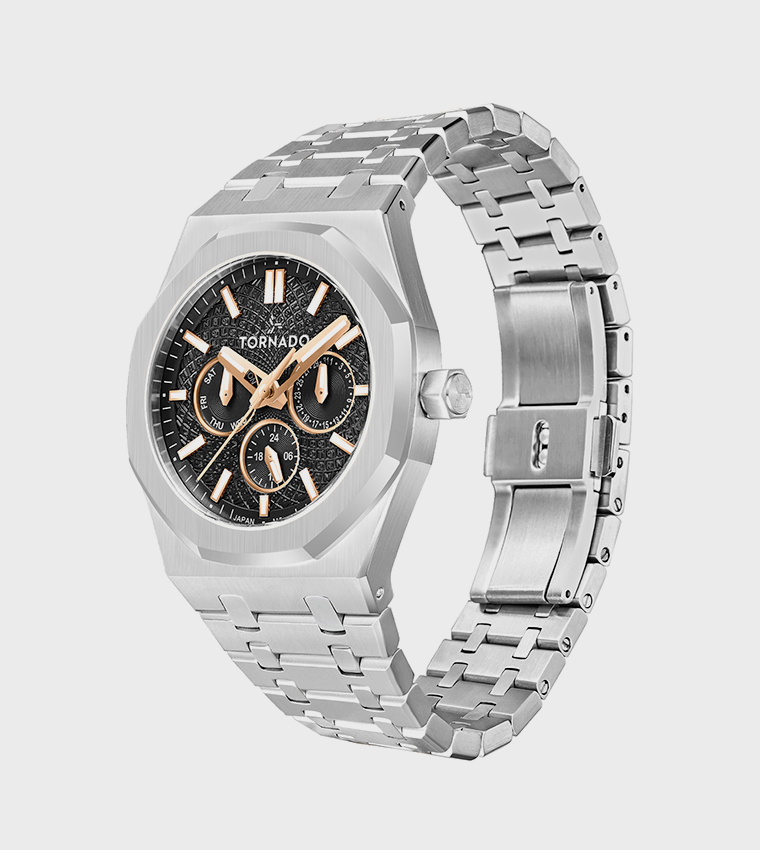 AURORA Multifunction Black with Rose Gold Dial Watch
