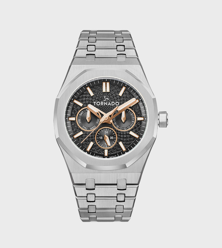 AURORA Multifunction Black with Rose Gold Dial Watch